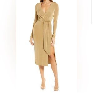 Good American Gold Dress NWT